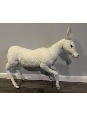 Hansa Plush Baby White Deer Reindeer Large Christmas Holiday Decor $388